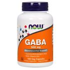 NOW Foods GABA, 500 mg, 100 Veg Capsules