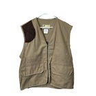 VTG 1960s Western Field USA Khaki Canvas Hunting Vest L Distressed Game Pouch