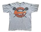 Vintage 1993 Buffalo Bandits Lacrosse MILL  T-Shirt Stripes Mens L USA