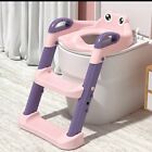 Frog-Shaped Potty Training Seat for 1-7 Years, with Safe Ladder PVC Material