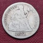 1871 Seated Liberty Dime 10c Better Grade #46894