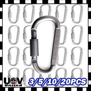 20 x Ideal Aluminum Carabiner D-ring Key Chain Keychain Clip Hook Buckle Outdoor