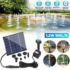180L/H Solar Water Panel Power Fountain Pump Kit Pool Garden Pond Submersible