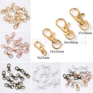 10pcs/Lot Lobster Clasp Hooks Swivel Plated Key Ring Clasps Jewelry Finding DIY