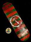 RARE SIGNED Jim Greco Freddy Krueger Hammers Bloody Skateboard Deck AUTOGRAPHED