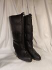 Trotter's Snow Weather Boots Tall Fashion Front Zip Black Geneva Women's Size 9N
