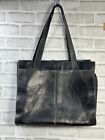 Fossil  Large Black Leather Tote Bag, Distressed Leather Style No. ZB9010