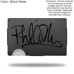 Custom PHIL COLLINS AUTOGRAPH Laser Engraved Wallet - Pick A Wallet Color