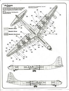 Warbird B-36 Peacemaker Common Stencils & Insignia Decals 1/72 003
