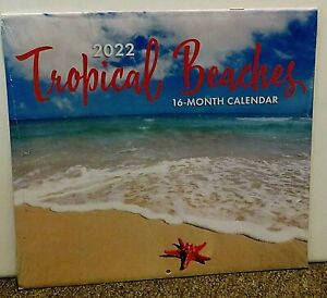 2022 Tropical Beaches 16-Month Calendar 11x10