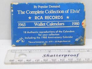 Elvis Presley Wallet Calendar Set 1963-1980 18 Calendars