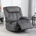HOMCOM Recliner Chair, Swivel Rocker Chair for Nursery, Charcoal Gray