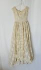 Vintage Marie of Pandora Wedding Dress XS S Ball Gown Lace 1950s Beaded Elegant