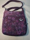 Travelon Floral Crossbody Bag Purse Navy,Purple & Pink Adjustable Strap Pockets