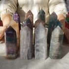 New Listing10.2LB 12 Natural Rainbow Fluorite Quartz Crystal Point Tower Polished Healing