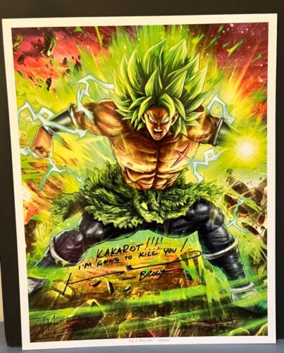 Dragon Ball Z Poster Signed - Broly Legendary Saiyan