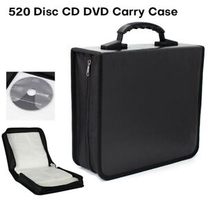 520 Disc CD/DVD Wallet Binder Book Sleeves Disc Storage Bag Carrying Case Black