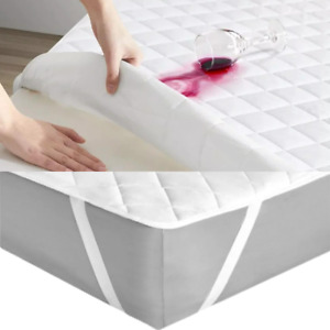 Quilted Waterproof Mattress Protector & Mattress Topper Protector Pads All Sizes