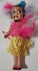 Antique 1920's Carnival Game Prize Kewpie Doll Celluloid Feathers Hula Flapper