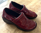 Womens Dark Red Bolo Clogs Slip Ons Mules Slides Work Casual Shoes Size 7.5