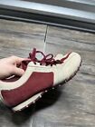 Diesel Footwear Viv Sneakers 9.5 Red Leather Lace Up Rubber Sole Shoes