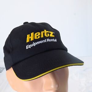 Hertz Equipment Rental Black Gold Strapback Hat Cap Cars Trucks Vans Vacation