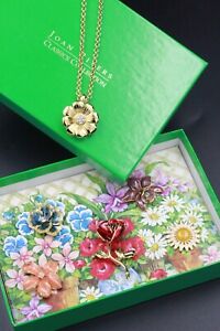 Joan Rivers Magnificent Interchangeable Flower Enamel Necklace