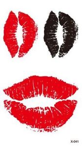 Temporary Tattoo Fake Lips Stickers Non Toxic Waterproof Colorful Art Unisex