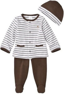 Carter's Precious Firsts Infant Boys 3pc Pants Set Brown size:Newborn - NEW