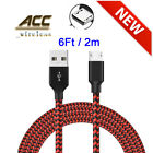 6Ft/2m Micro USB Fast Charger Data Sync Cable Cord For Samsung HTC LG Android