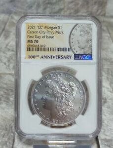 2021 CC Morgan Silver Dollar - Privy NGC MS70 ~ FDOI First Day of Issue ~ Rare