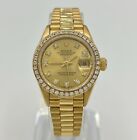 Rolex Lady-Datejust 26mm 69178 18k YellowGold Diamond Bezel & Indexes Watch
