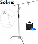 11FT Studio Heavy Duty C Light Stand Century Booms Gobo Arm Grip Stainless Steel