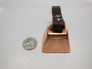 Warner COPPER Cow Bell with Leather Strap for dog collar GROUSE DOG BIRD DOG