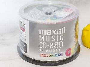 Maxell Blank CD-R for Audio Music 80min 50 Disk color mix CDRA80MIX.50SP  Japan
