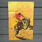 Vintage Montesa Motorcycle Scholastic Poster 1970s MX Motocross Dirt Bike