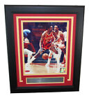 Moses Malone Autographed Framed 8x10 Photo Rockets TRISTAR