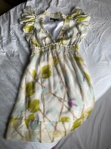 BCBG Vintage 100% Silk FLORAL Dress Size S