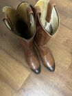 Vintage Tony Lama Brown Cowboy  Boots Men Size 10.5D.