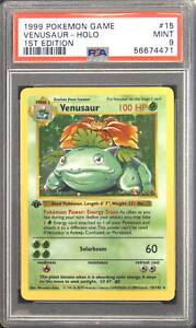1999 Base Set 15 Venusaur 1st Edition Holo Rare Pokemon TCG Card PSA 9