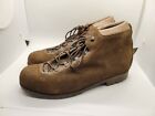 Vintage Dunham Men’s Tyrolean Suede Mountain Hiking Boots 8 Vibram Sole Italy