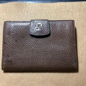 Etienne Aigner Vintage Oxblood Leather Bi Fold Wallet
