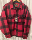 NEW Filson Mackinaw Wool Jac Shirt Red Black Mens L Made In USA Limited SOLD OUT