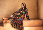 NWT Anthropologie Farm Rio Georgette Festive Maxi Dress Size S