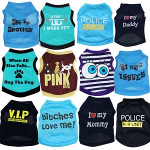 Small Dog Puppy Clothes Male Pet Funny Shirt Boy Pup Vest for Chihuahua Yorkie