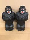 Blow Mold King Kong Gorilla Bank Plastic Renzy Mold 17” Inches Tall PAIR