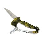 Outdoor Adventure Hunter's Carabiner Knife Multi Tool w/ Flashlight, 4