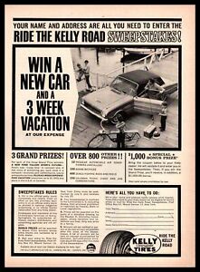 1962 Ford Falcon Sports Futura Kelly Springfield Tires Contest Vintage Print Ad
