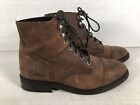 Thursday Boot Co Mens Black Leather Round Toe Lace Up Ankle Work Boots Size 11