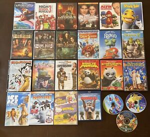 Lot Of 25 Children Kids Movie DVD Walt Disney Pixar Animated Cartoon Family